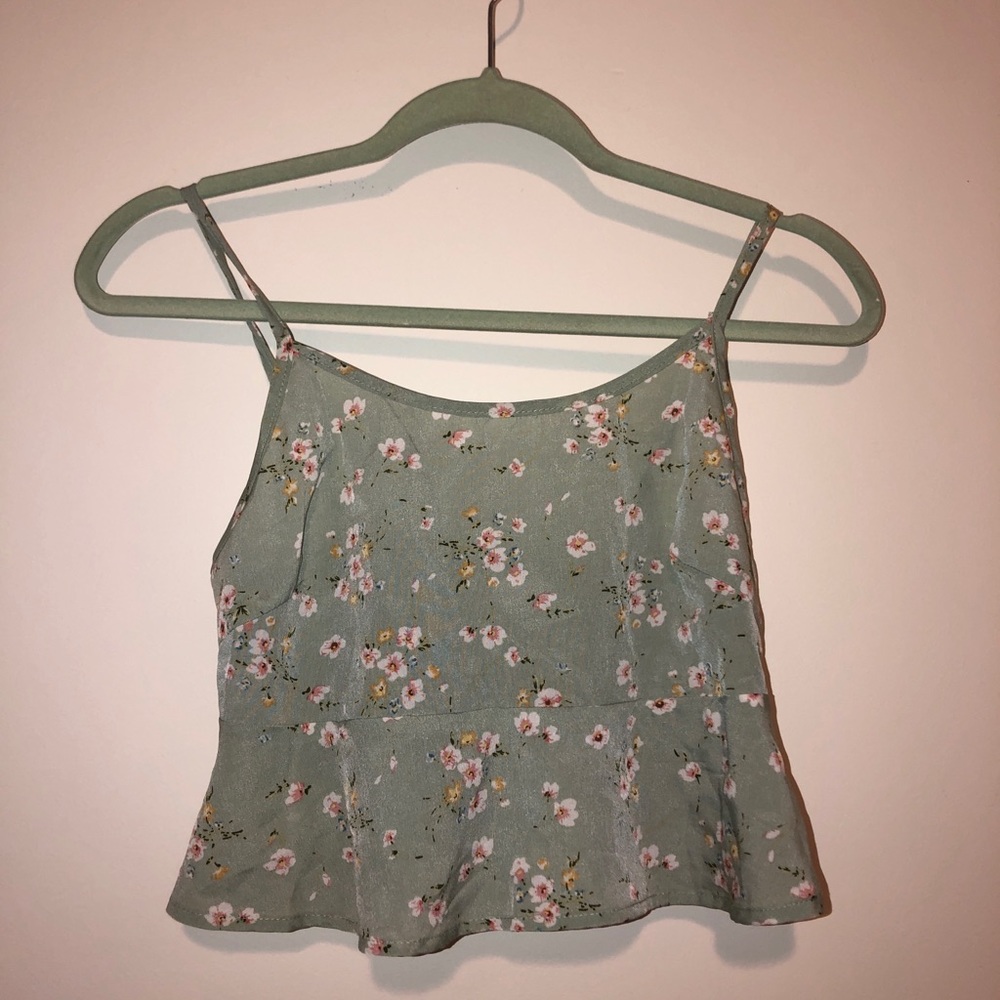 Spring green crop top
